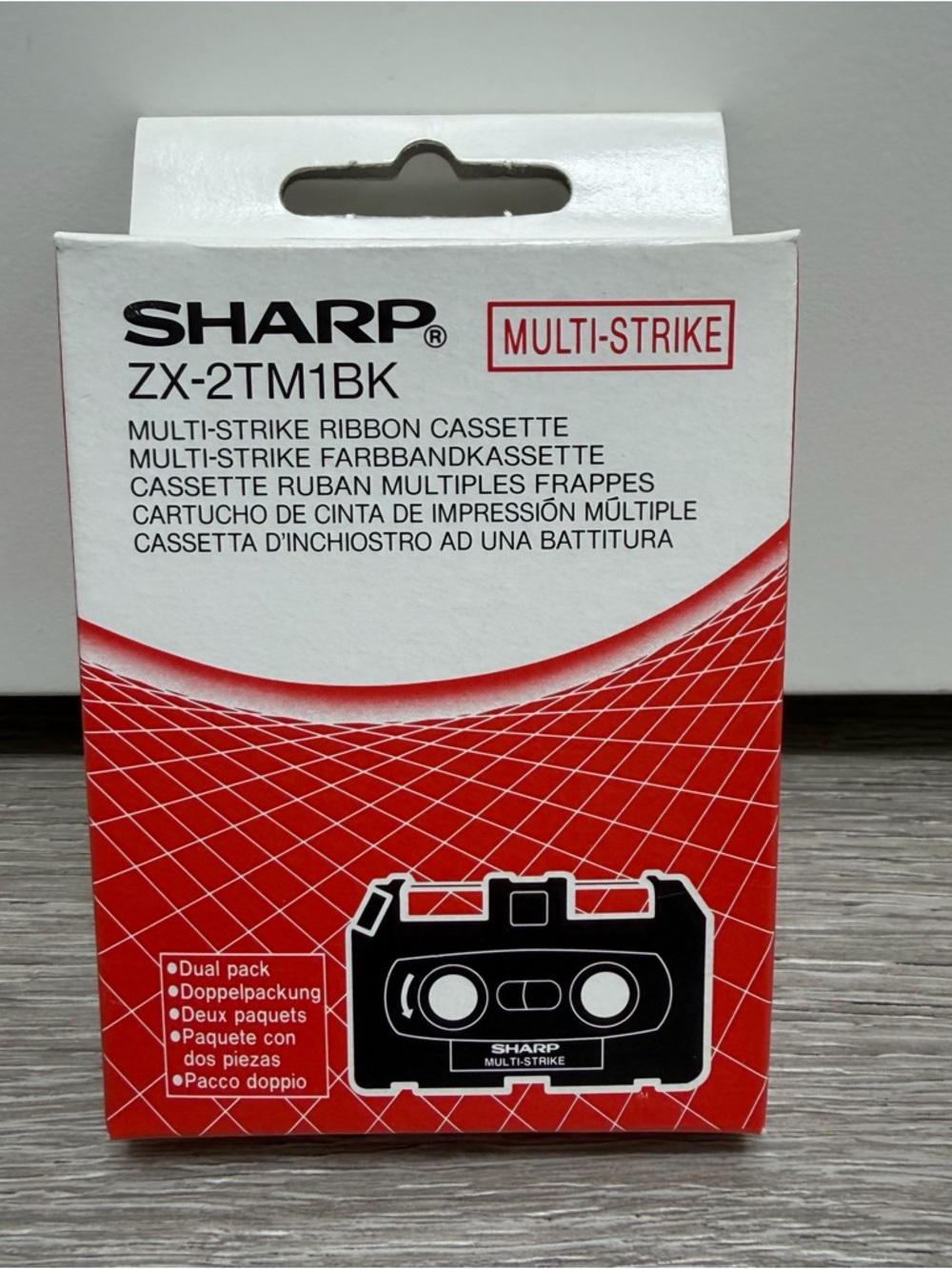 SHARP ZX-2TM1BK MULTI STRIKE RIBBON CASSETTE SINGLE OPEN BOX DISCONTINUED